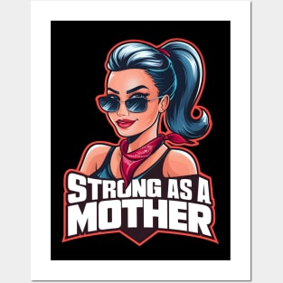 Empowered Woman: Strong as a Mother Design Posters and Art